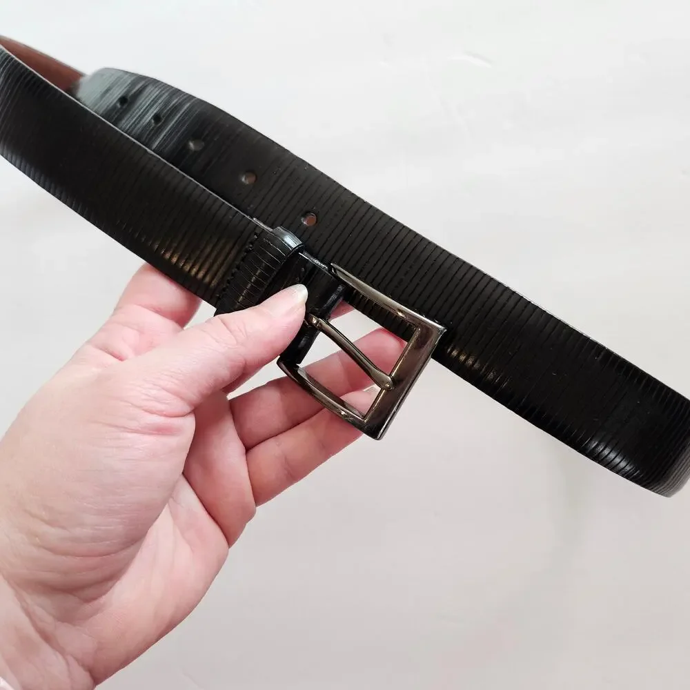 Brighton Black‎ Leather Belt Women's Size 34 Neutral Casual Everyday